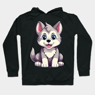 Cute Cartoon Husky Puppy Dog Hoodie